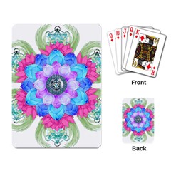 Lotus Flower Bird Metatron S Cube Playing Cards Single Design by Pakrebo