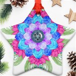 Lotus Flower Bird Metatron S Cube Star Ornament (Two Sides) Front