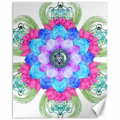 Lotus Flower Bird Metatron S Cube Canvas 16  X 20  by Pakrebo