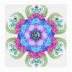 Lotus Flower Bird Metatron S Cube Medium Glasses Cloth by Pakrebo