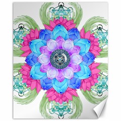 Lotus Flower Bird Metatron S Cube Canvas 11  X 14  by Pakrebo