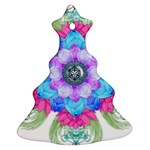 Lotus Flower Bird Metatron S Cube Christmas Tree Ornament (Two Sides) Front