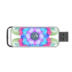 Lotus Flower Bird Metatron S Cube Portable Usb Flash (two Sides) by Pakrebo