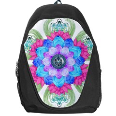 Lotus Flower Bird Metatron S Cube Backpack Bag by Pakrebo