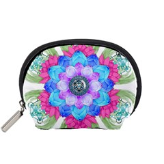 Lotus Flower Bird Metatron S Cube Accessory Pouch (small) by Pakrebo