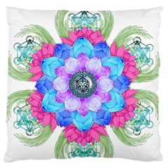 Lotus Flower Bird Metatron S Cube Standard Flano Cushion Case (one Side) by Pakrebo