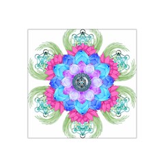 Lotus Flower Bird Metatron S Cube Satin Bandana Scarf by Pakrebo