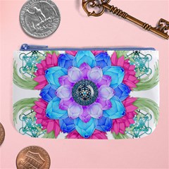 Lotus Flower Bird Metatron S Cube Large Coin Purse by Pakrebo