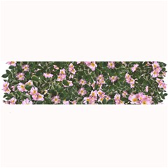 Pink Flowers Leaves Spring Garden Large Bar Mats by Pakrebo