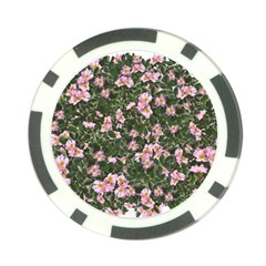 Pink Flowers Leaves Spring Garden Poker Chip Card Guard by Pakrebo