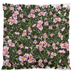 Pink Flowers Leaves Spring Garden Standard Flano Cushion Case (one Side)