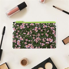 Pink Flowers Leaves Spring Garden Cosmetic Bag (xs) by Pakrebo