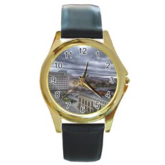 Ohio Supreme Court View Round Gold Metal Watch by Riverwoman