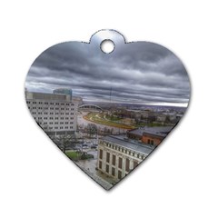 Ohio Supreme Court View Dog Tag Heart (one Side) by Riverwoman