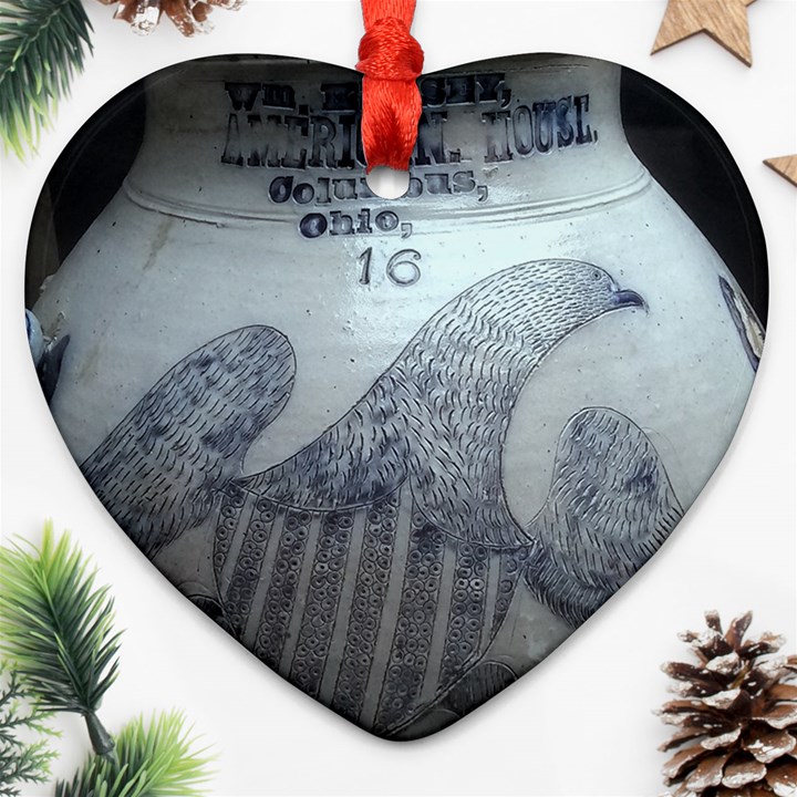 1840s Ohio Salt Glaze Ornament (Heart)