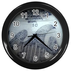 1840s Ohio Salt Glaze Wall Clock (black) by Riverwoman