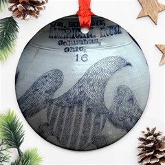 1840s Ohio Salt Glaze Round Ornament (two Sides) by Riverwoman