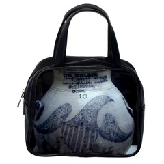 1840s Ohio Salt Glaze Classic Handbag (one Side) by Riverwoman