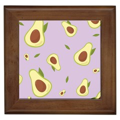 Avocado Green With Pastel Violet Background2 Avocado Pastel Light Violet Framed Tiles by genx