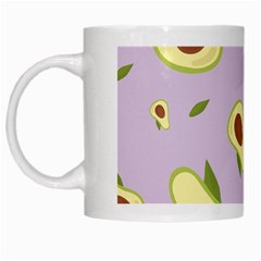 Avocado Green With Pastel Violet Background2 Avocado Pastel Light Violet White Mugs by genx