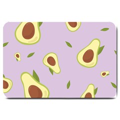 Avocado Green With Pastel Violet Background2 Avocado Pastel Light Violet Large Doormat  by genx