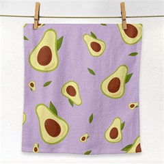 Avocado Green With Pastel Violet Background2 Avocado Pastel Light Violet Face Towel by genx