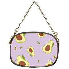 Avocado Green With Pastel Violet Background2 Avocado Pastel Light Violet Chain Purse (one Side) by genx