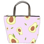 Avocado Green With Pastel Violet Background2 Avocado Pastel Light Violet Bucket Bag Front