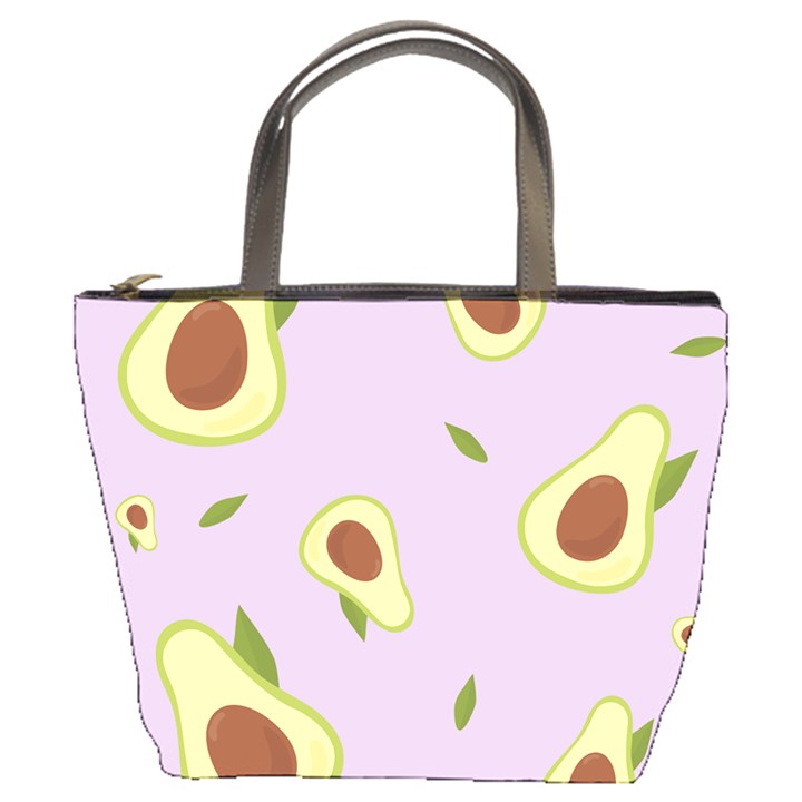 Avocado Green With Pastel Violet Background2 Avocado Pastel Light Violet Bucket Bag