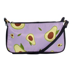 Avocado Green With Pastel Violet Background2 Avocado Pastel Light Violet Shoulder Clutch Bag by genx