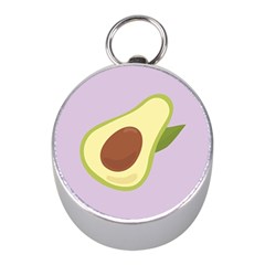 Avocado Green With Pastel Violet Background2 Avocado Pastel Light Violet Mini Silver Compasses by genx