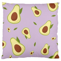 Avocado Green With Pastel Violet Background2 Avocado Pastel Light Violet Large Flano Cushion Case (one Side) by genx