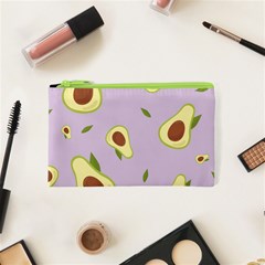 Avocado Green With Pastel Violet Background2 Avocado Pastel Light Violet Cosmetic Bag (xs) by genx