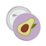 Light green Retro Avocado Pattern on Pastel Violet Background 2.25  Buttons Front