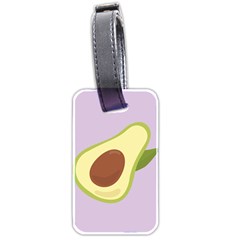 Light Green Retro Avocado Pattern On Pastel Violet Background Luggage Tags (two Sides) by genx