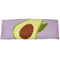 Light Green Retro Avocado Pattern On Pastel Violet Background Body Pillow Case (dakimakura) by genx