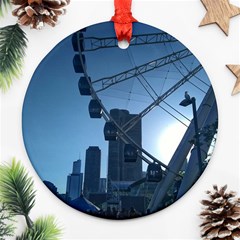 Navy Pier Chicago Ornament (round) by Riverwoman