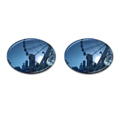 Navy Pier Chicago Cufflinks (oval) by Riverwoman