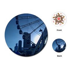 Navy Pier Chicago Playing Cards (round) by Riverwoman