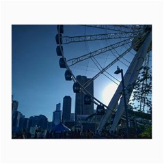 Navy Pier Chicago Small Glasses Cloth (2-side) by Riverwoman