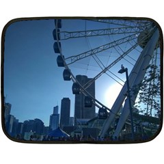 Navy Pier Chicago Double Sided Fleece Blanket (mini)  by Riverwoman