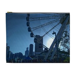 Navy Pier Chicago Cosmetic Bag (xl) by Riverwoman