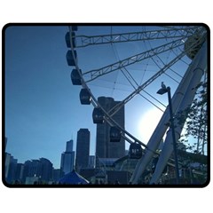 Navy Pier Chicago Fleece Blanket (medium)  by Riverwoman