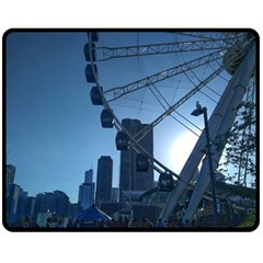 Navy Pier Chicago Double Sided Fleece Blanket (medium)  by Riverwoman