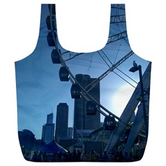 Navy Pier Chicago Full Print Recycle Bag (xl) by Riverwoman