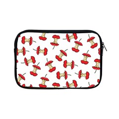 Red Apple Core Funny Retro Pattern Half On White Background Apple Ipad Mini Zipper Cases by genx