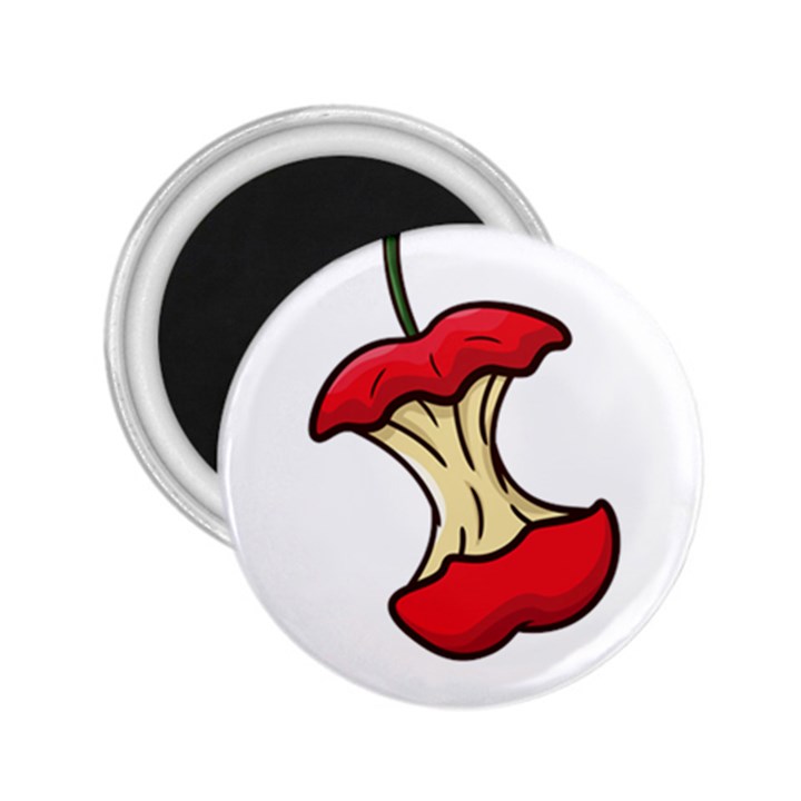 Red Apple Core Funny Retro  2.25  Magnets