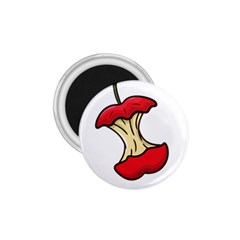 Red Apple Core Funny Retro  1 75  Magnets by genx