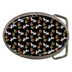 Lamb Pattern Black Belt Buckles by snowwhitegirl