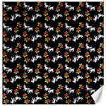 Lamb Pattern Black Canvas 12  x 12  11.4 x11.56  Canvas - 1